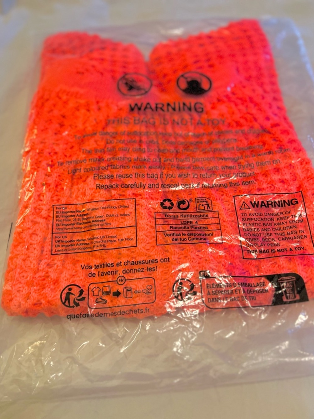 NWT Rebel Raven Neon coral open knit crochet tunic blouse - Picture 10 of 12
